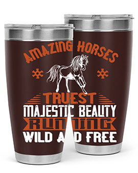 Amazing horses Truest Majestic Beauty Running wild and free Style 23#- horse- Tumbler