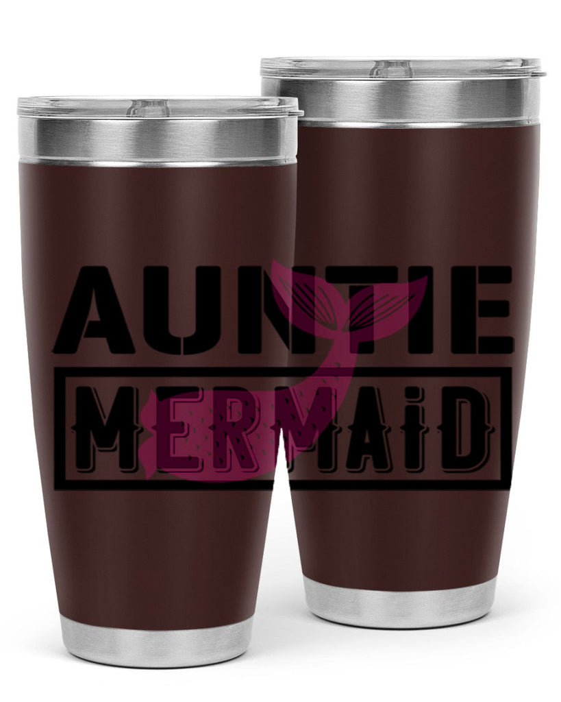 Auntie mermaid 18#- mermaid- Tumbler