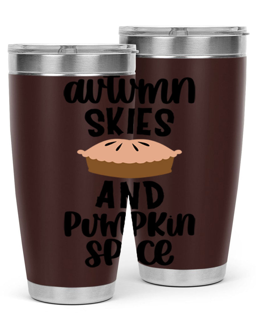 Autumn Skies And Pumpkin Spice 477#- fall- Tumbler