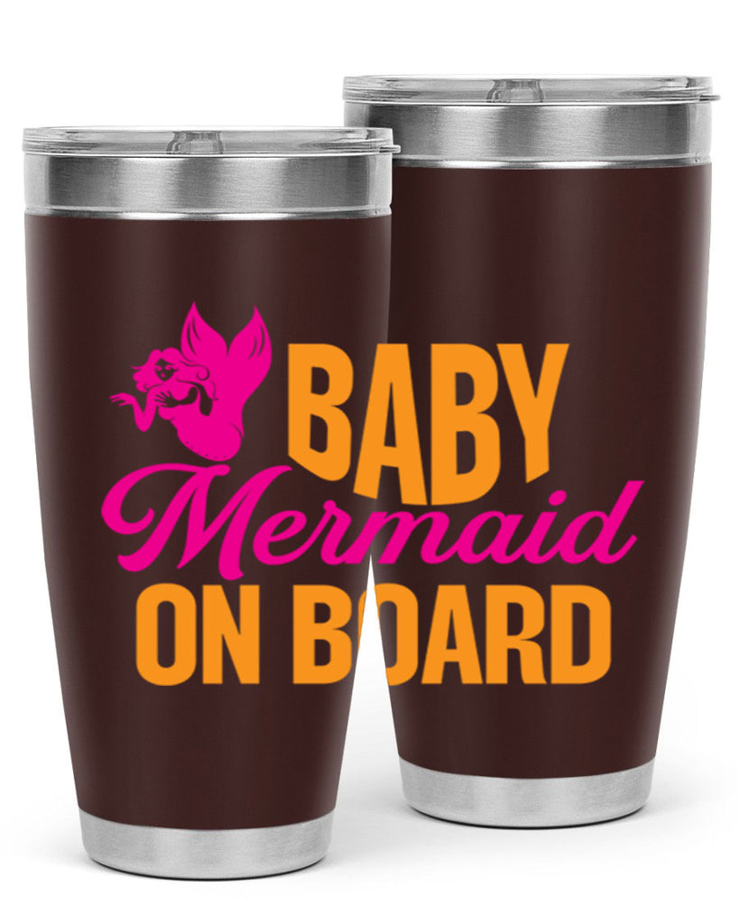 Baby Mermaid On Board 22#- mermaid- Tumbler