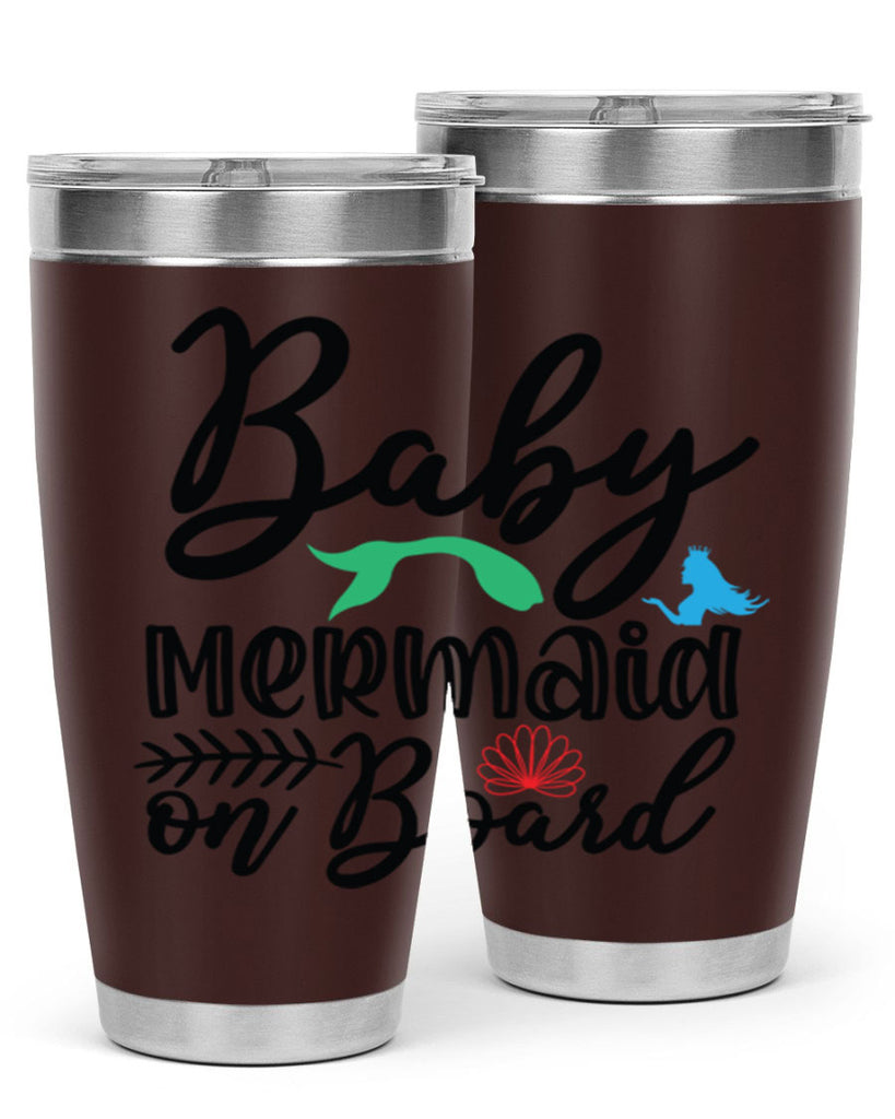 Baby Mermaid on Board 38#- mermaid- Tumbler