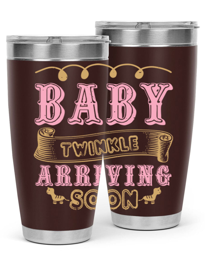 Baby Rwinkle arriving soon Style 48#- baby shower- tumbler