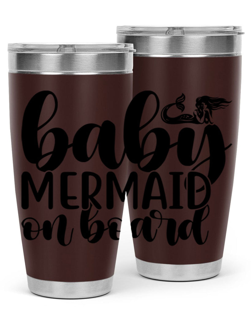 Baby mermaid on board 41#- mermaid- Tumbler