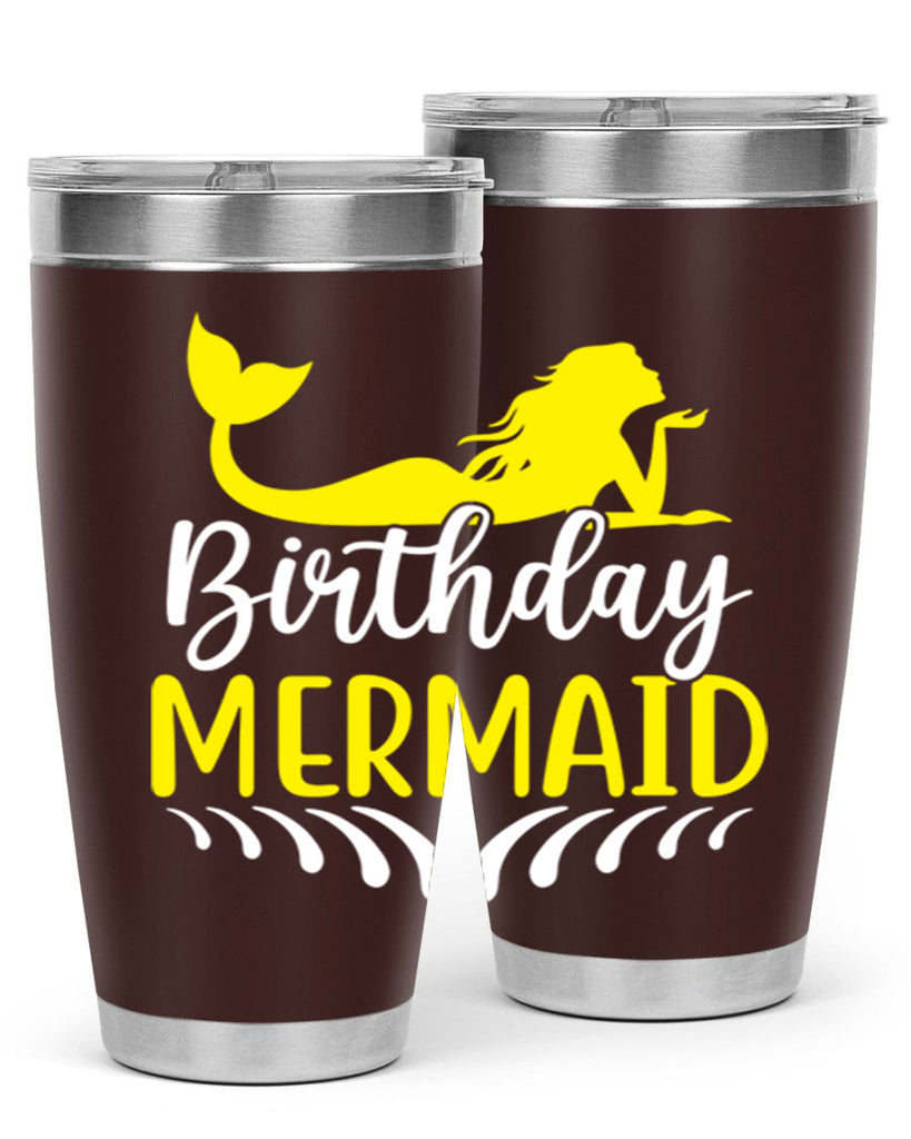 Birthday Mermaid 68#- mermaid- Tumbler