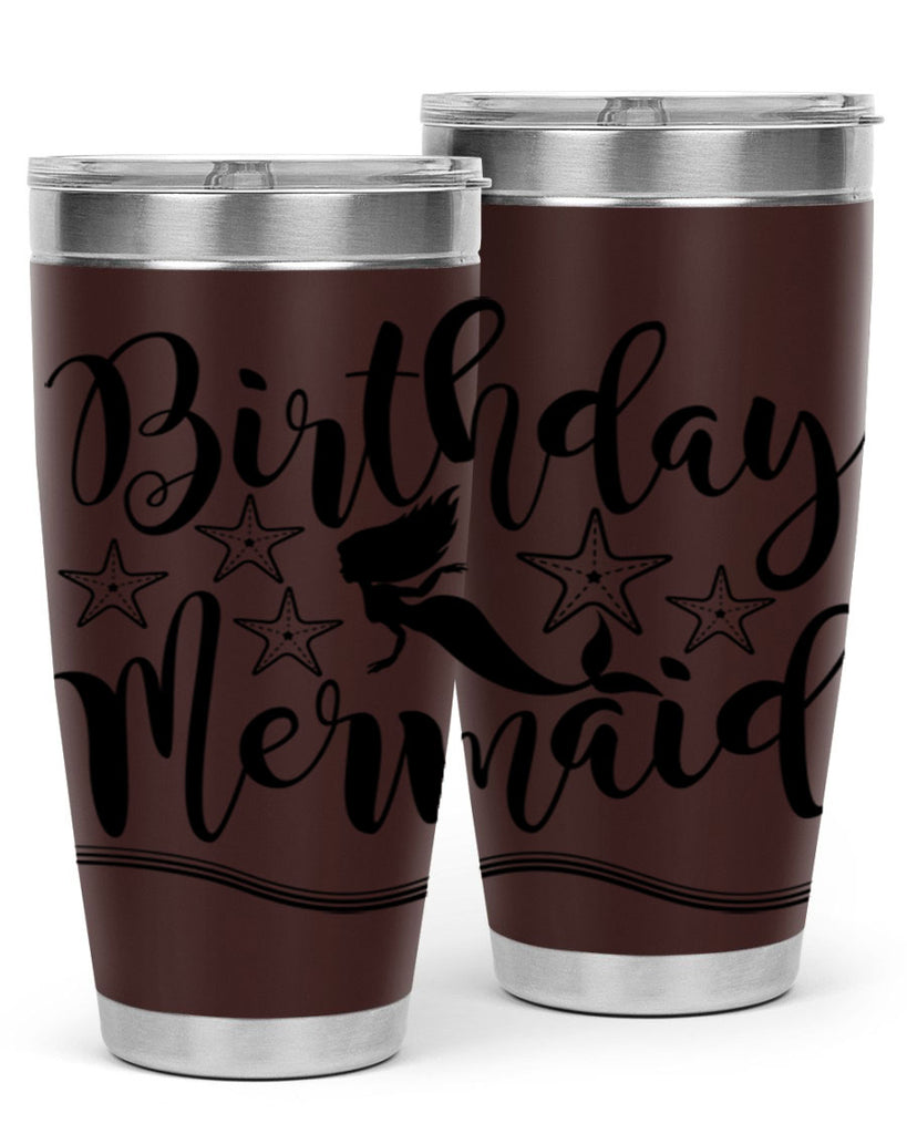 Birthday mermaid 77#- mermaid- Tumbler