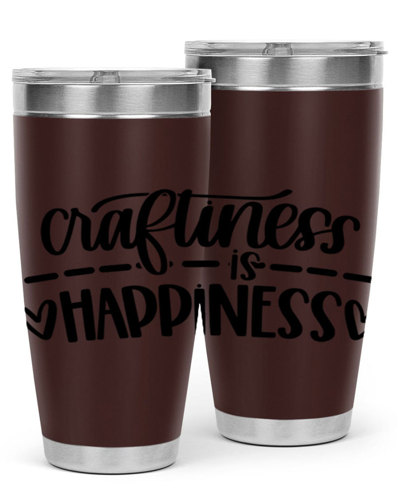 Craftiness Is Happiness 35#- crafting- Tumbler