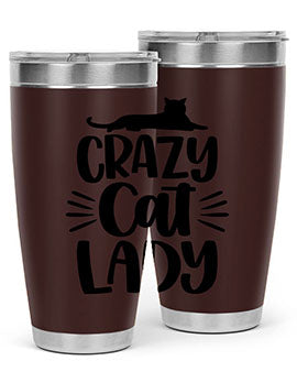 Crazy Cat Lady Style 92#- cat- Tumbler