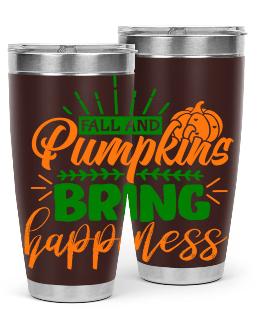 Fall and Pumpkins Bring Happiness 85#- fall- Tumbler