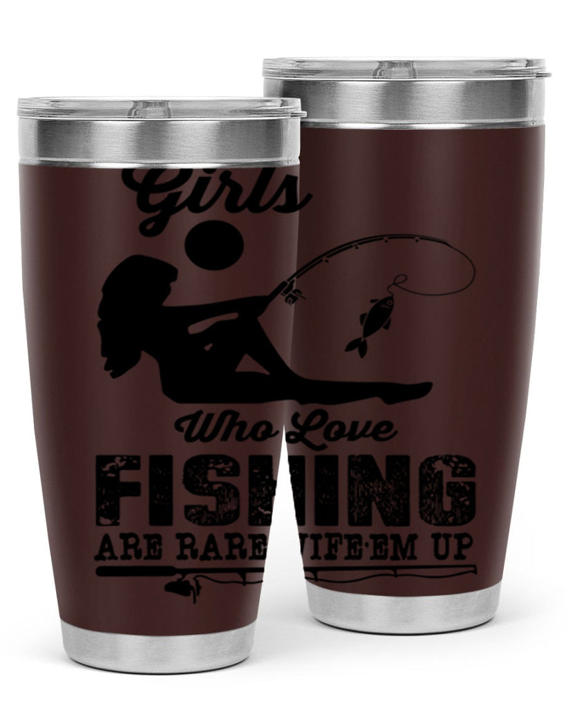 Fishing design 166#- mermaid- Tumbler