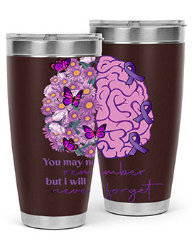 Floral Brain I Will Never Forget 146#- alzheimers- Tumbler