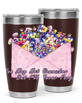 Floral Buerfly AlzheimerS Awareness 147#- alzheimers- Tumbler