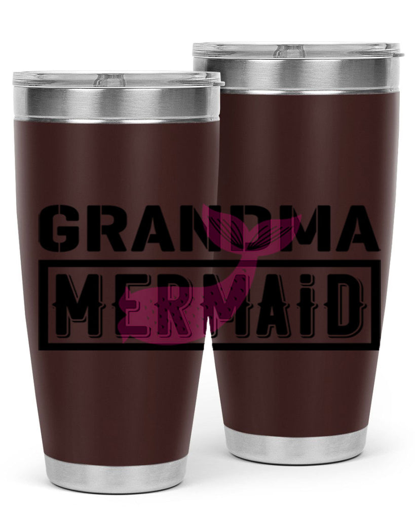 Grandma mermaid 203#- mermaid- Tumbler