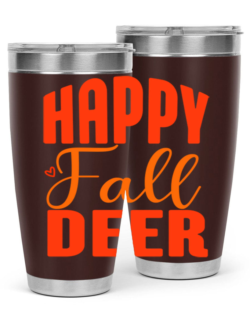 Happy Fall Deer Design 218#- fall- Tumbler
