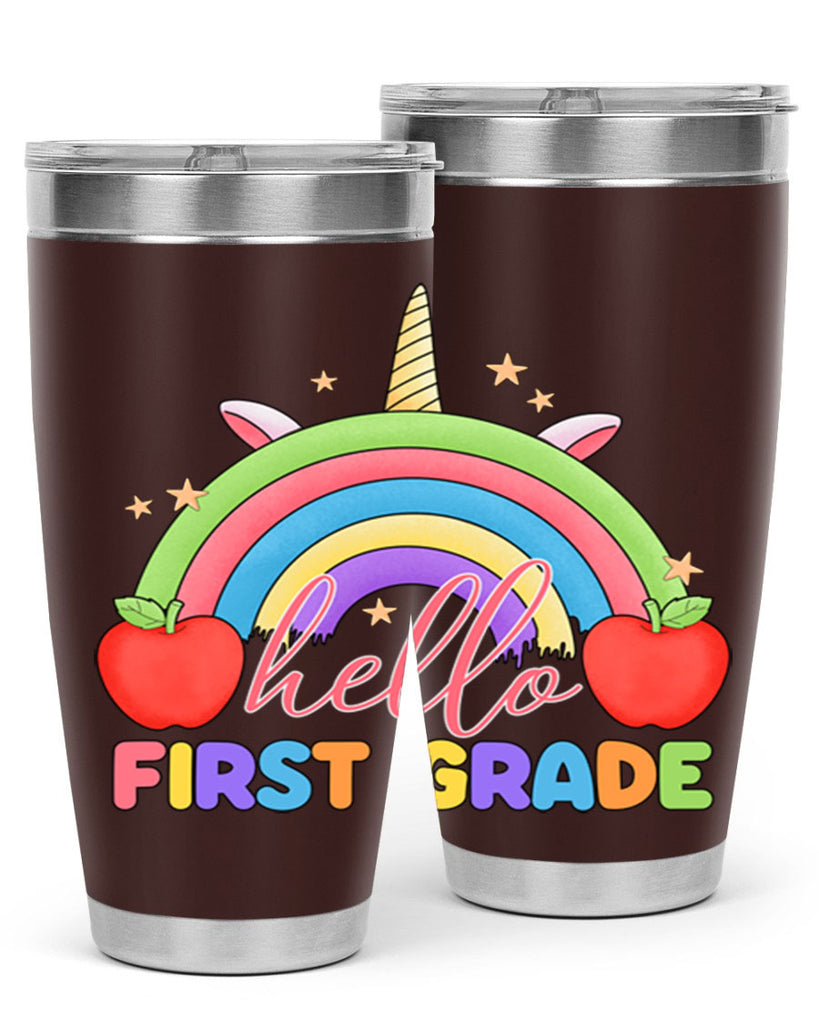 Hello 1st Grade Unicorn Rainbow 12#- 1st grade- Tumbler