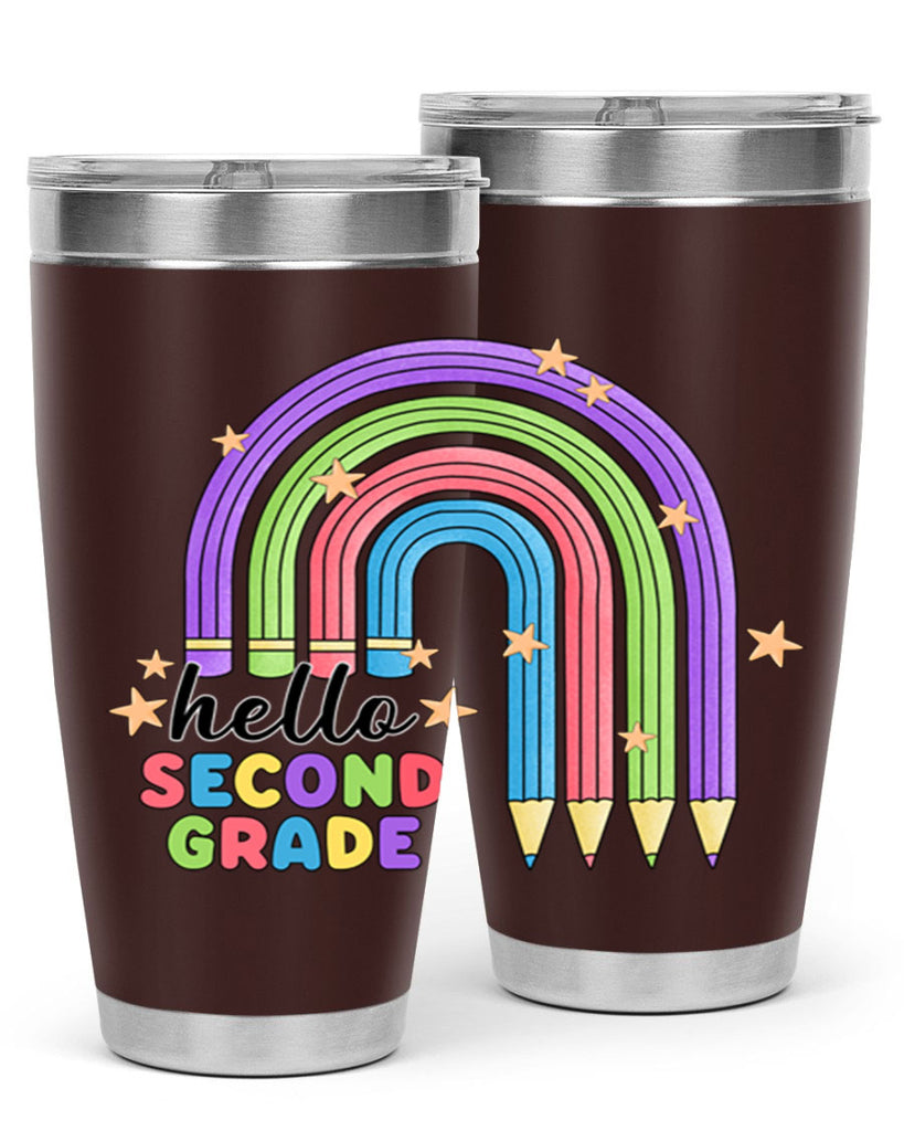 Hello 2nd Grade Pencil Rainbow 11#- second grade- Tumbler