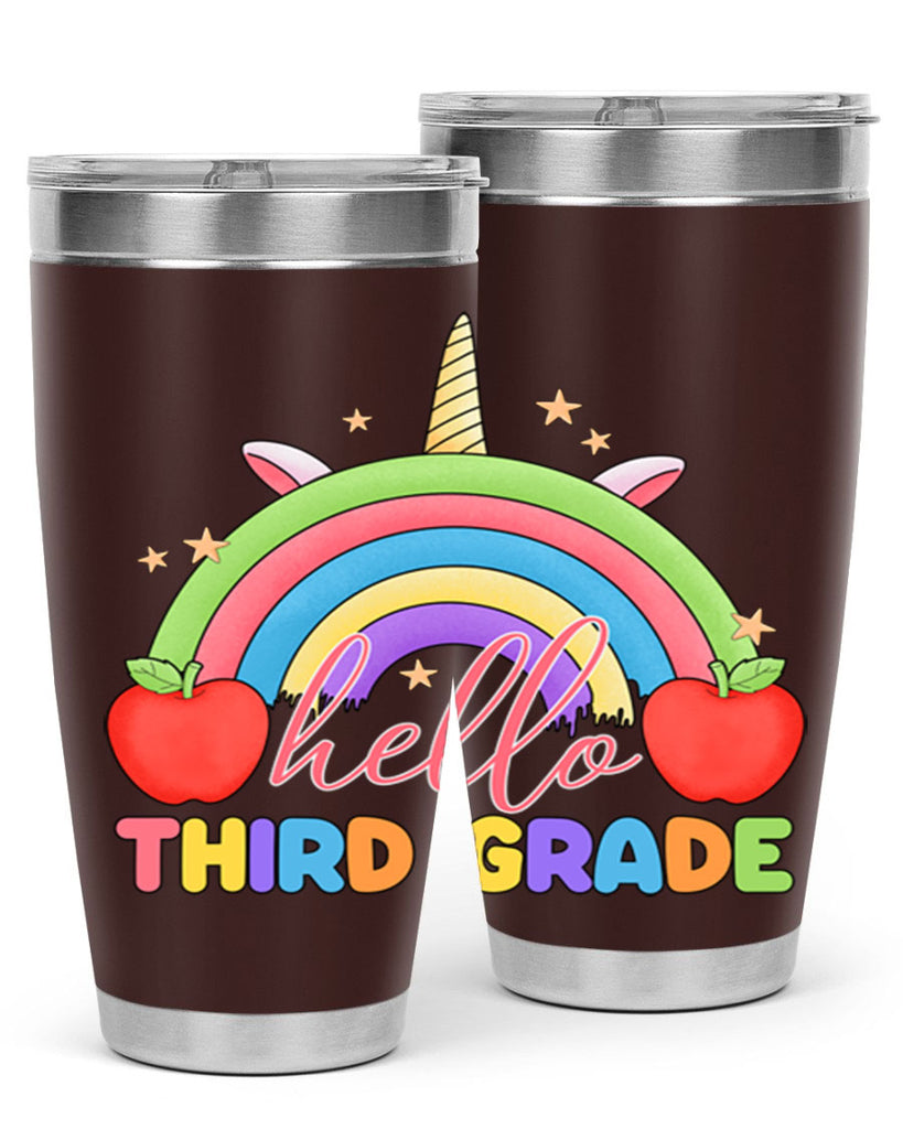 Hello 3rd Grade Unicorn Rainbow 13#- 3rd grade- Tumbler