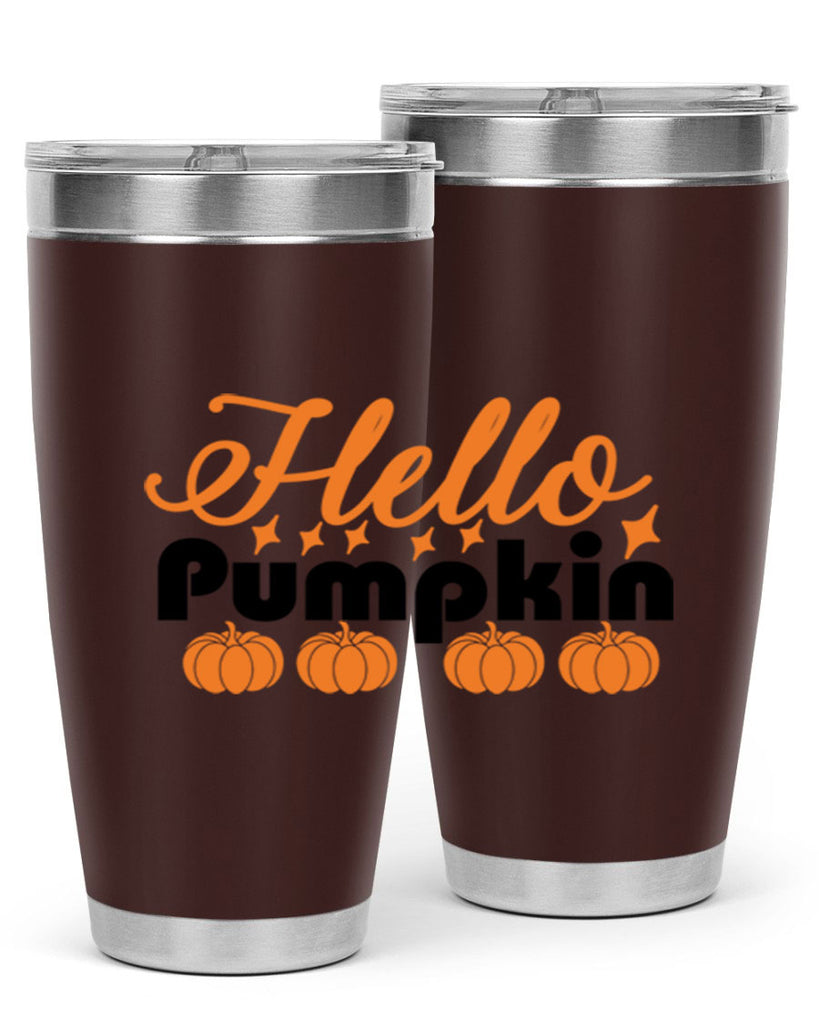 Hello Pumpkin 292#- fall- Tumbler