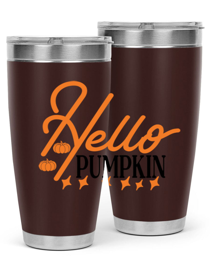 Hello Pumpkin 293#- fall- Tumbler