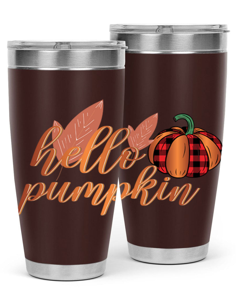 Hello Pumpkin 294#- fall- Tumbler