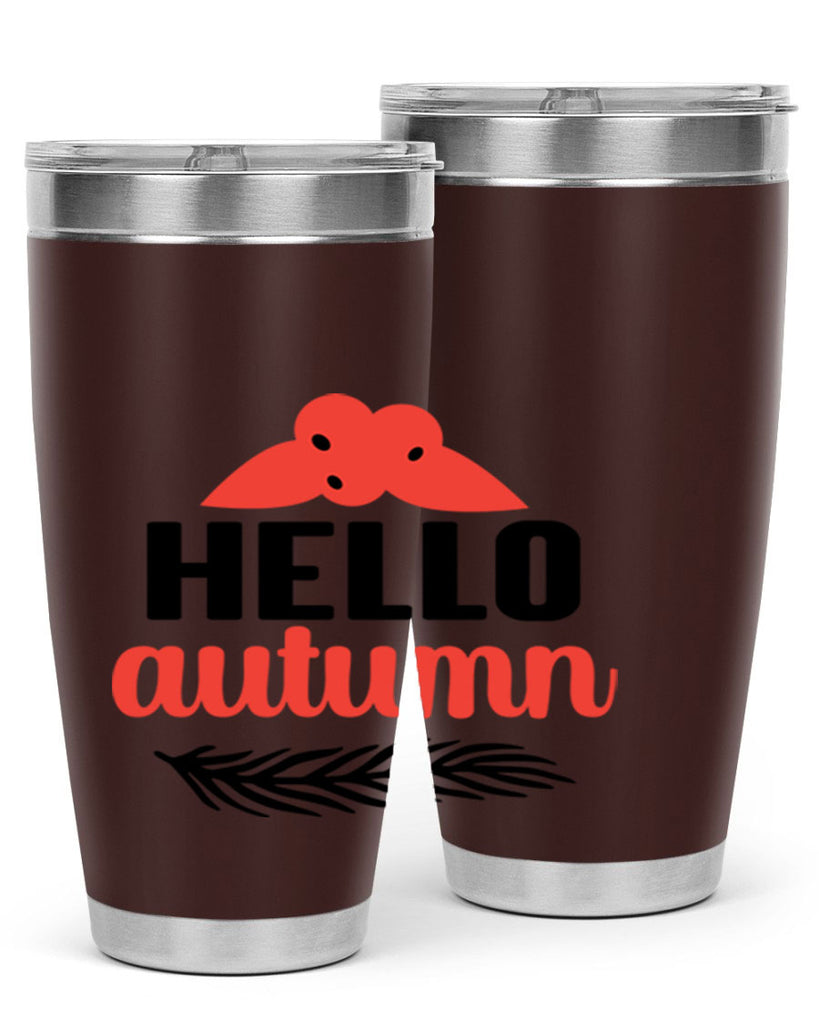 Hello autumn 269#- fall- Tumbler