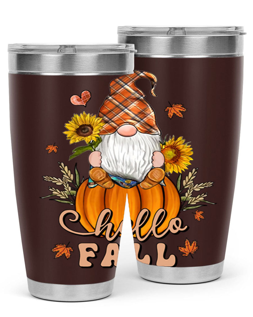 HelloFallAutumnGnome 298#- fall- Tumbler