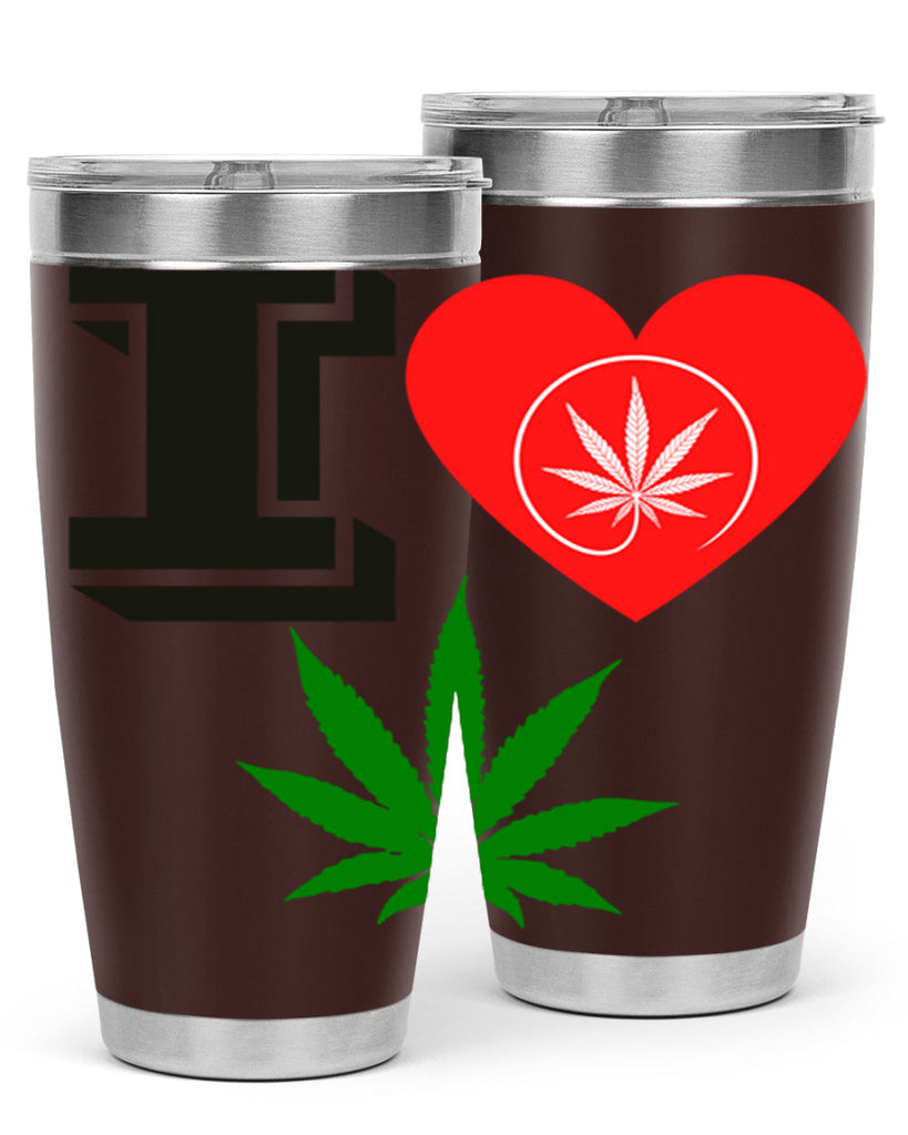 I love Cannabis heart 126#- marijuana- Tumbler