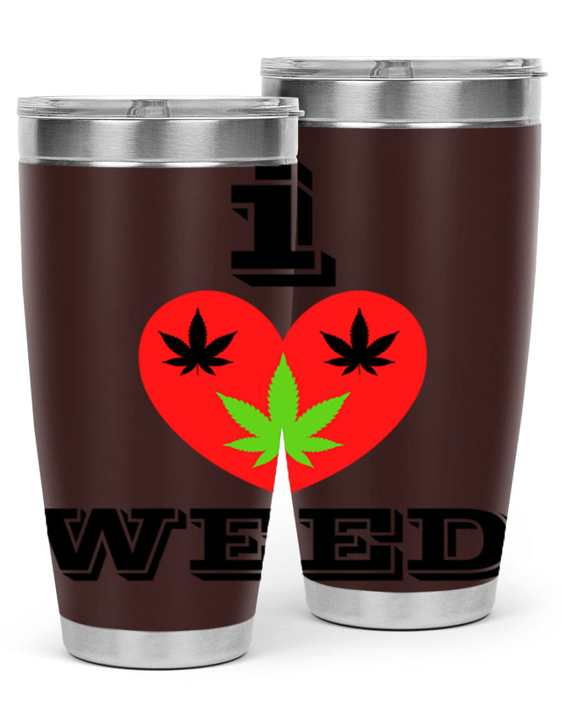 I love weed 128#- marijuana- Tumbler