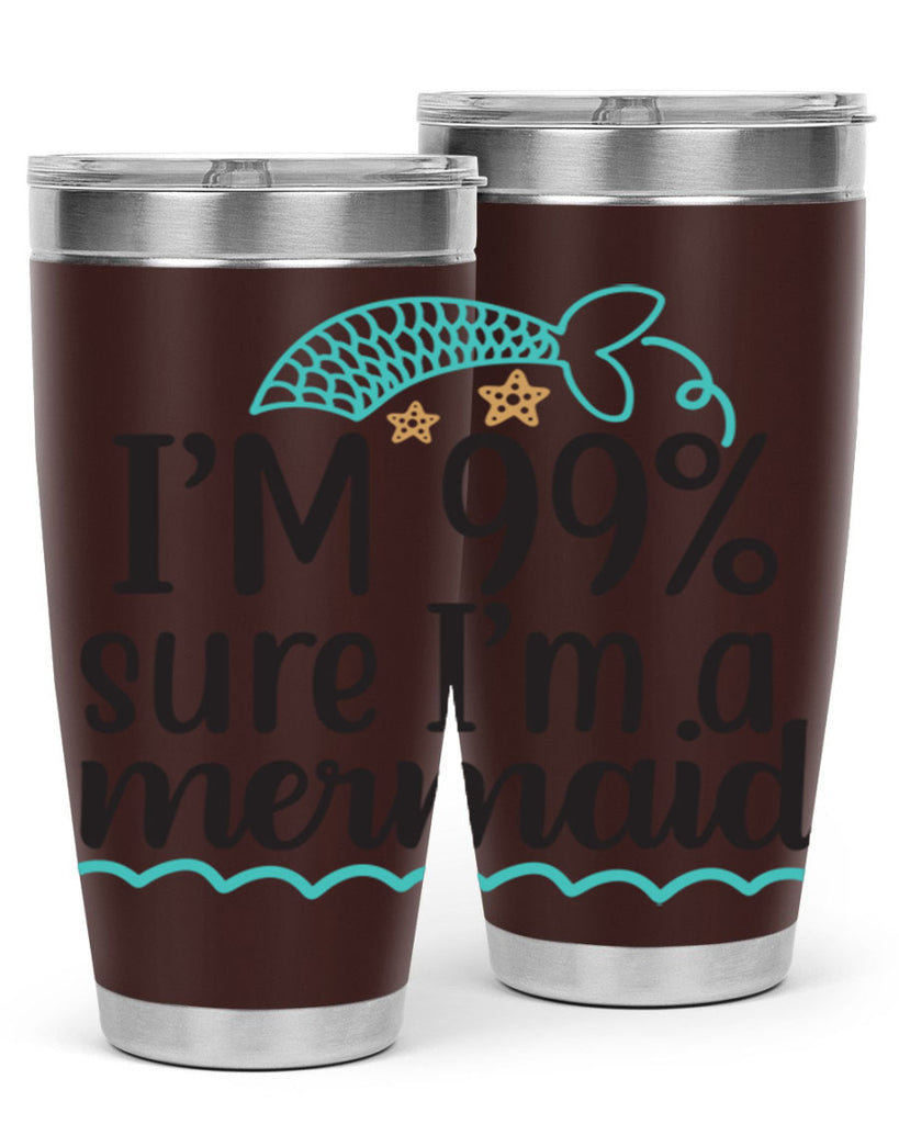 I’m sure I’m a mermaid 286#- mermaid- Tumbler