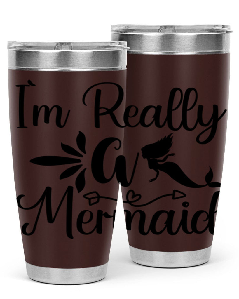 Im really a mermaid 261#- mermaid- Tumbler