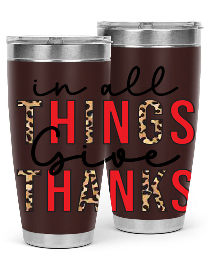 In all things give thanks 352#- fall- Tumbler