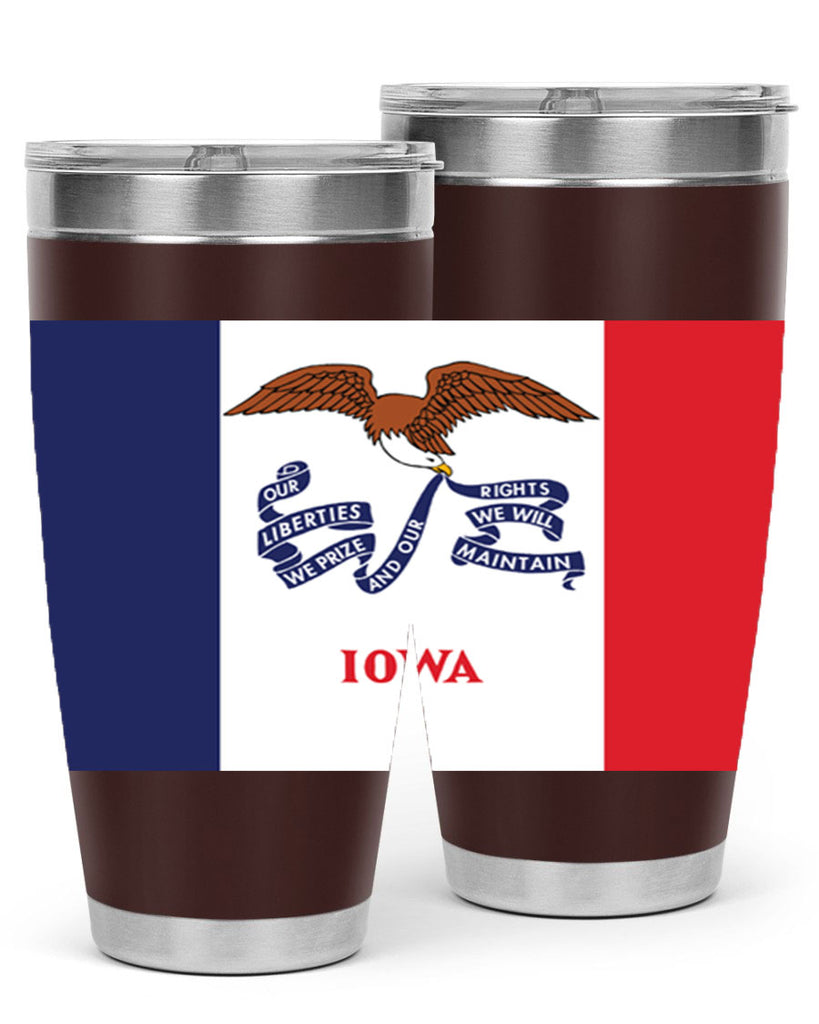 Iowa 37#- Us Flags- Tumbler