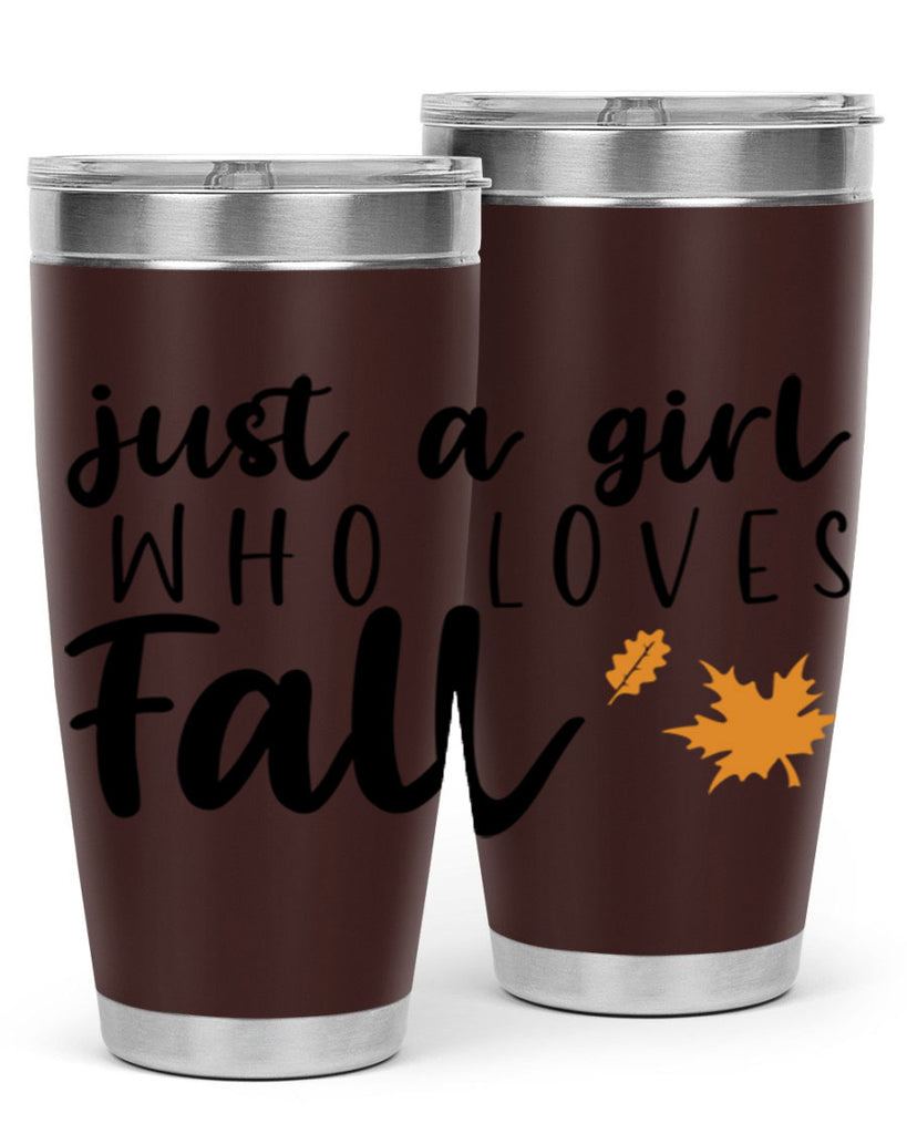 Just A Girl Who Loves Fall 380#- fall- Tumbler