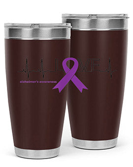 LOVE Gifts for Survivors National Alzheimers Awareness 192#- alzheimers- Tumbler