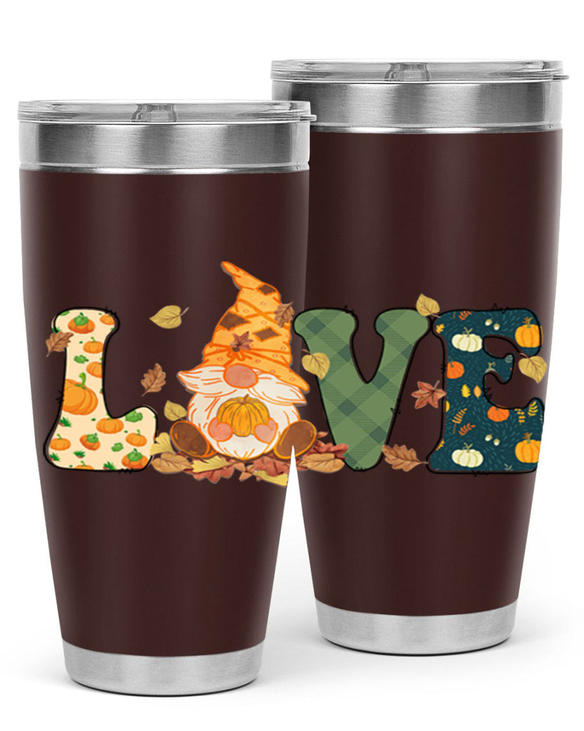 LOVEFallAutumnGnome 415#- fall- Tumbler