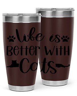 Life Is Better With A Cats Style 99#- cat- Tumbler