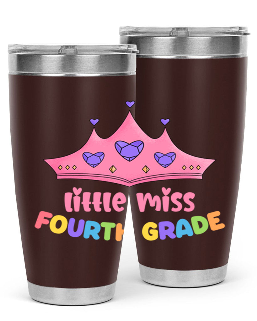 Little Miss 4th Grade 17- 4th  grade- Tumbler