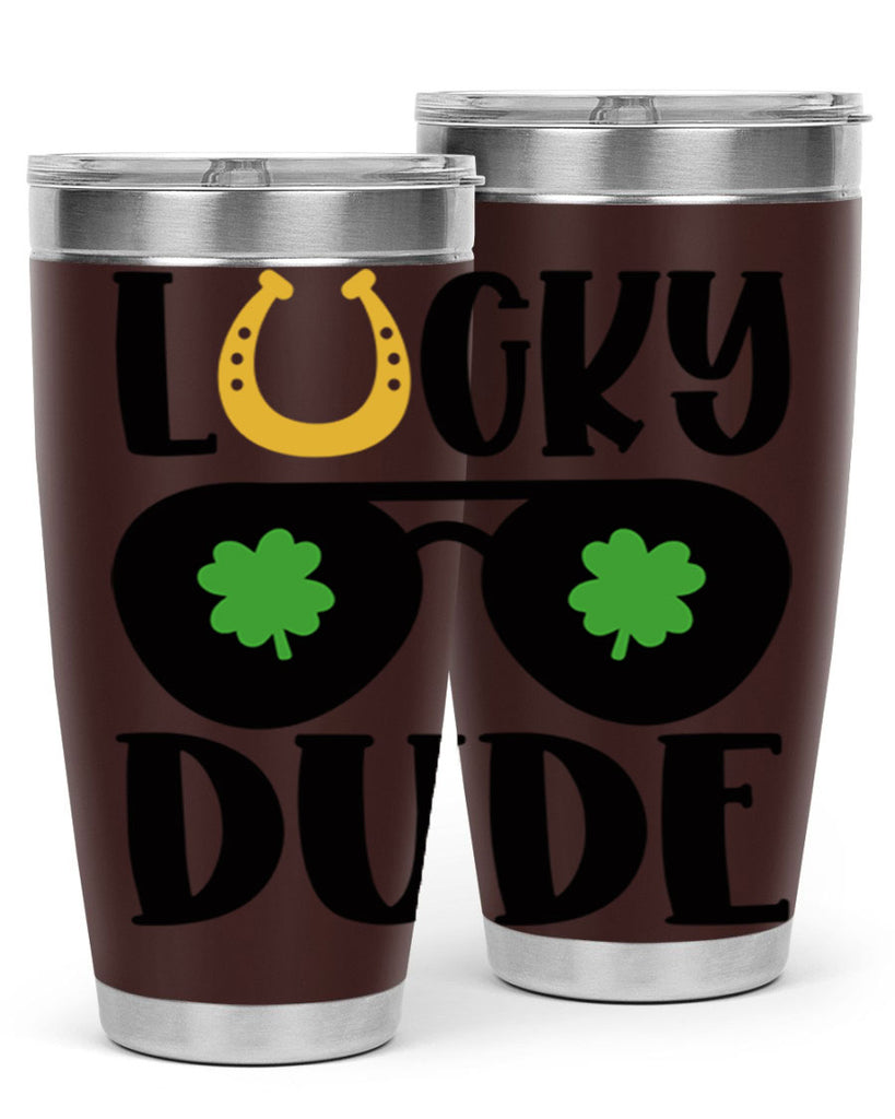 Lucky Dude Style 57#- St Patricks Day- Tumbler