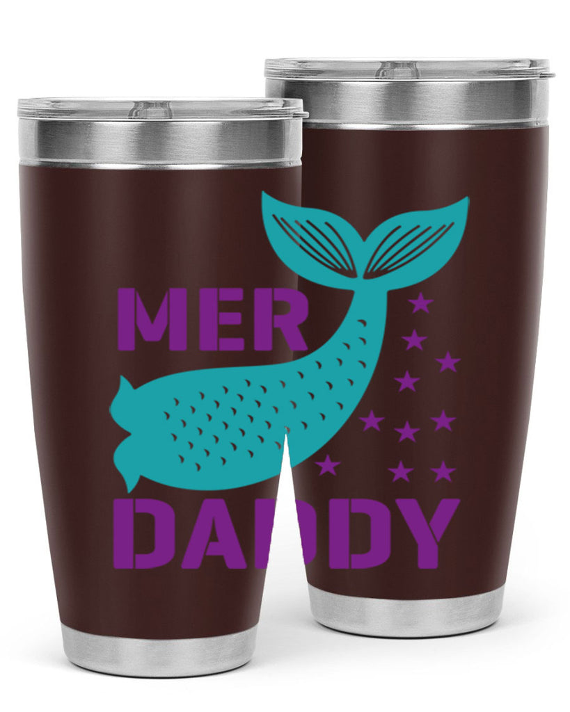 Mer Daddy 326#- mermaid- Tumbler