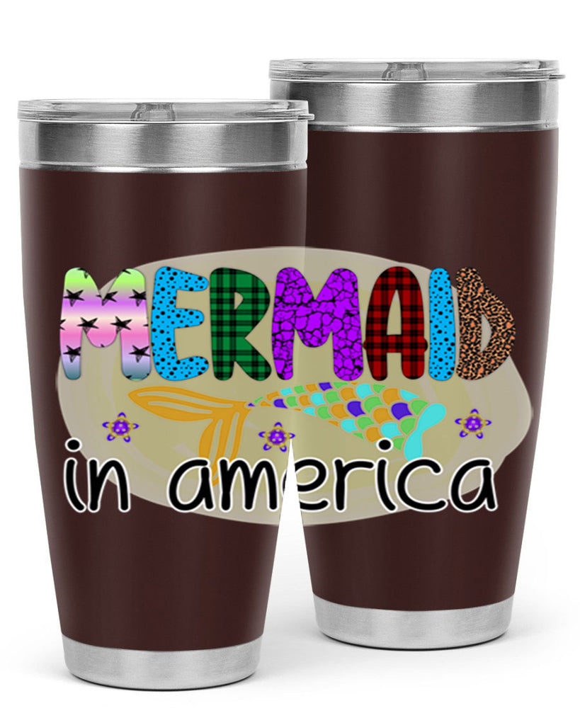 Mermaid In America 419#- mermaid- Tumbler