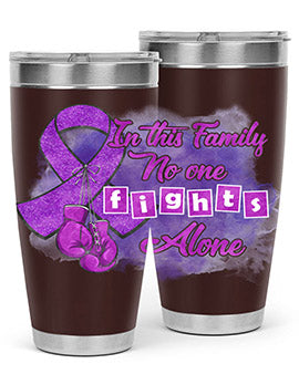 No One Figh Alone AlzheimerS Awareness 200#- alzheimers- Tumbler