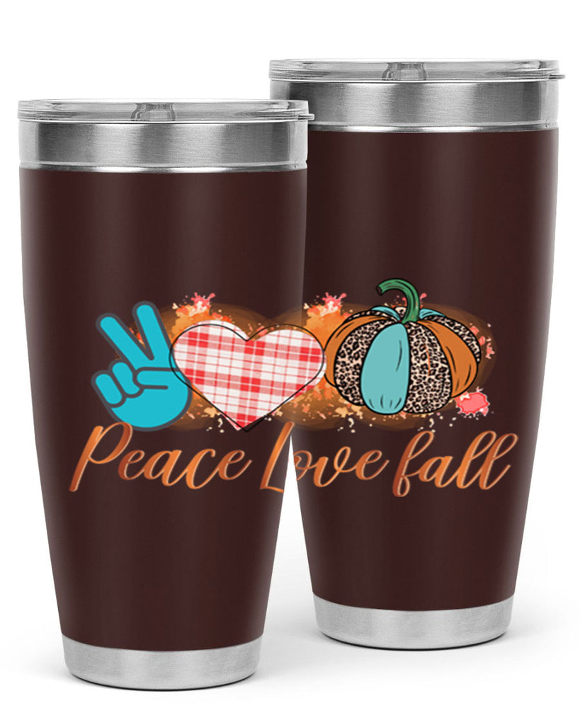 Peace Love Fall 466#- fall- Tumbler