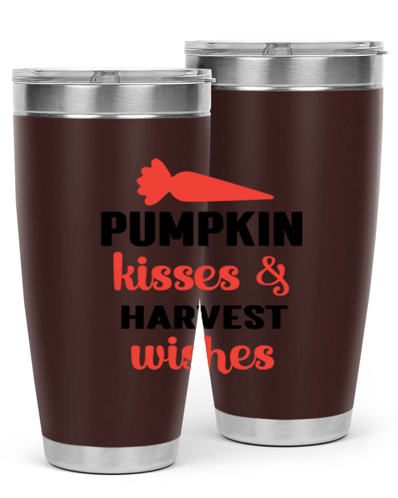 Pumpkin kisses harvest wishes 524#- fall- Tumbler