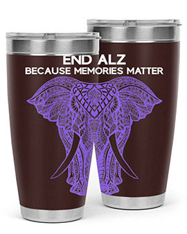 Purple Elephant Alzheimer Awareness 211#- alzheimers- Cotton Tank