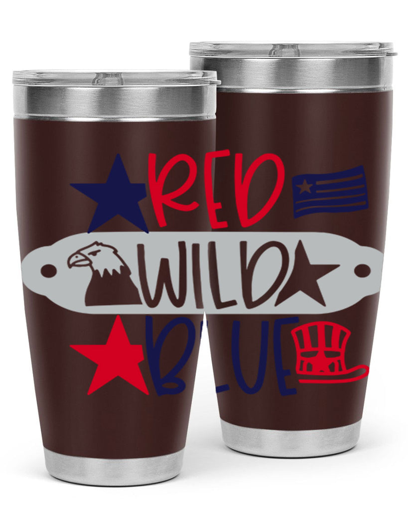 Red Wild Blue Style 171#- Fourt Of July- Tumbler