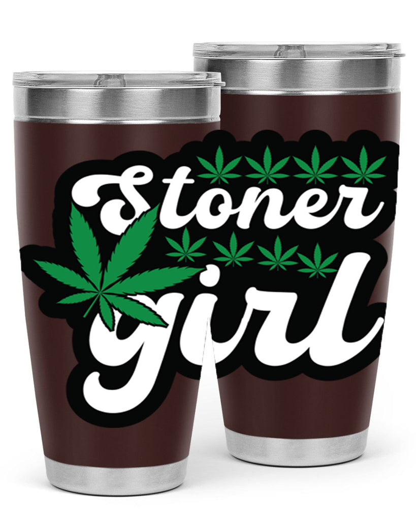 Stoner girl 263#- marijuana- Tumbler