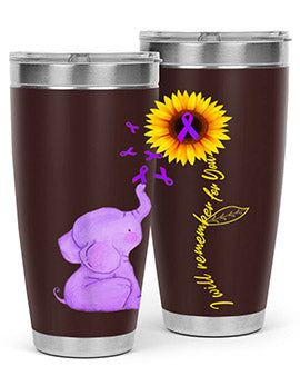 Sunflower Alzheimer Awareness shirt I Will Remember For You 215#- alzheimers- Tumbler