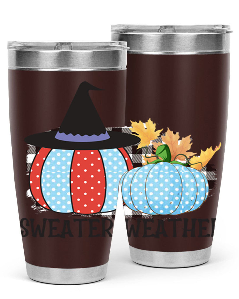 Sweater Weather Pumpkin Gnome 586#- fall- Tumbler
