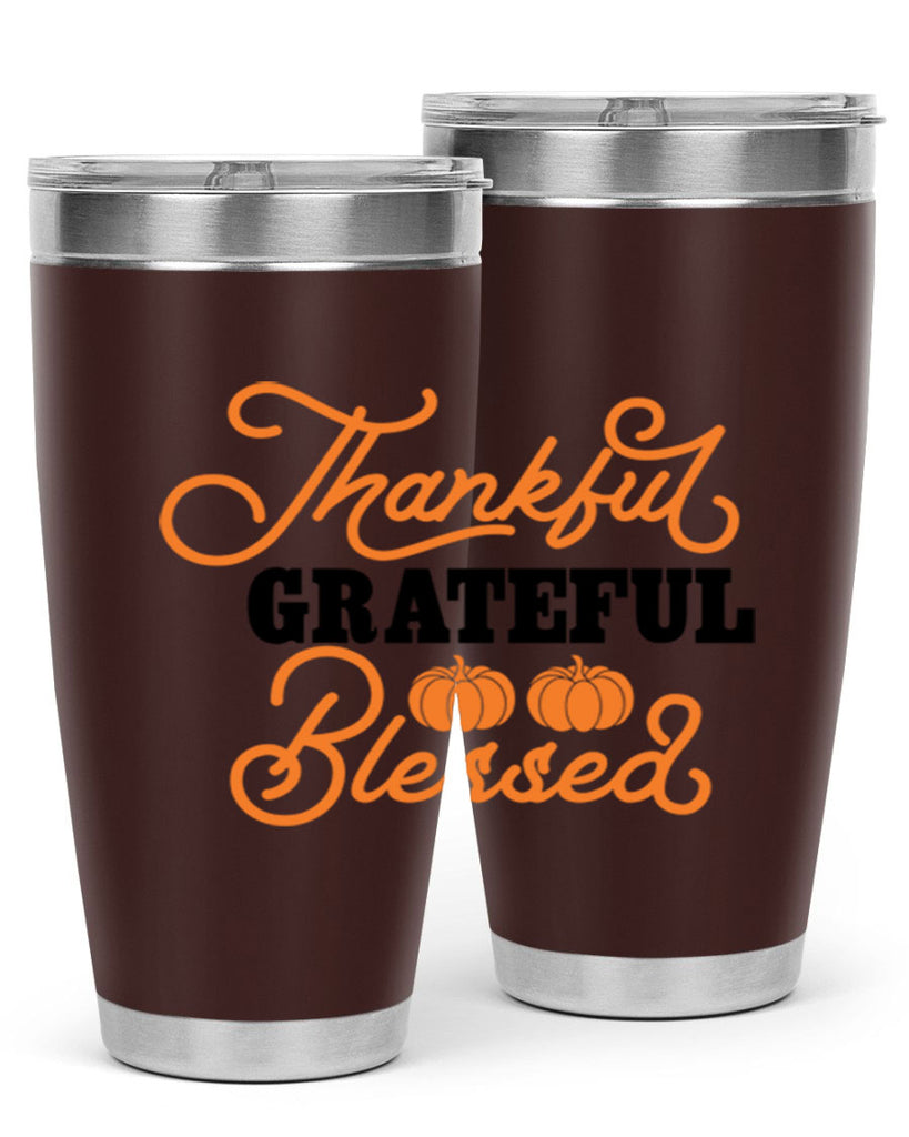 Thankful Grateful Blessed 604#- fall- Tumbler