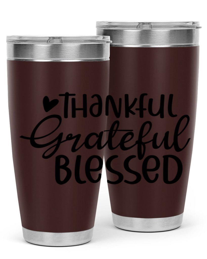 Thankful Grateful Blessed 605#- fall- Tumbler
