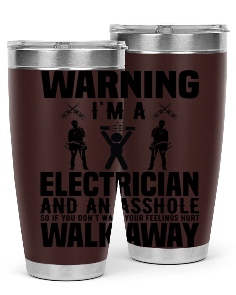 Warning Style 4#- electrician- tumbler